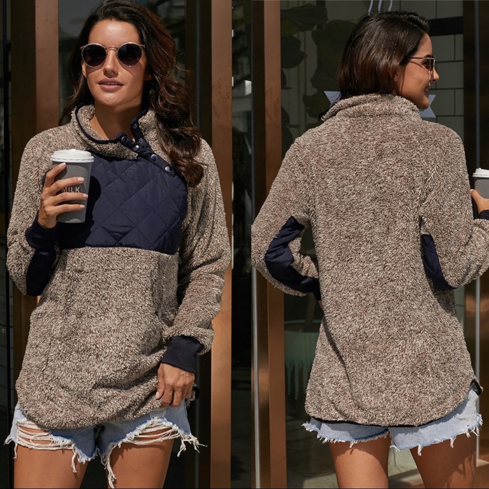 ✨LAST ONE✨CHILL OUT GIRL PULLOVER-COFFEE/BLACK - Picture 2 of 2